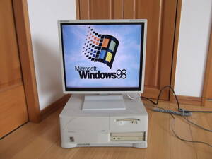 【動作確認済】PC98パソコン PC-9821V166S5D 流星パネル型 (FM＆MIDI音源・ジョイスティック端子・USB端子内蔵）Win98/DOS6.2 マルチ起動