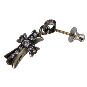 クロムハーツ　Chrome Hearts 　CHクロス　ベビーファット　ピアス　パヴェダイヤ　 BABY FAT PAVE DIA EARRING