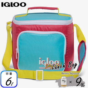 イグルー クーラーバッグ ランチバッグ レトロ ウォーターメロン ショルダー 9缶 Igloo Retro Square Lunch Bag