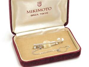 ミキモト　タイバー　タイクリップ　1Pパール/4mm　シルバー金具　MIKIMOTO　18667827