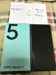 [美品/送料込] OPPO Reno5 A【nanoSIM＋eSIM対応版】SIMフリー アイスブルー◆DSDV◆判定○◆不具合なし◆国内版◆A103OP◆Y!mobile