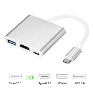 【新品】USB-C 3in1/HDMI/PD/USBアダプター 最新システム対応