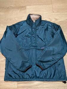 【サイズL】patagonia pile glissade pullover パタゴニア 1994 パイルグリセードプルオーバー ナチュラル×ハンターグリーン USA製