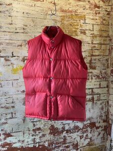 70s NORTH FACE DOWN VEST ヴィンテージ ビンテージ ノースフェイス ダウンベスト リップストップ アウトドア OUTDOOR 60s 茶タグ 送料無料