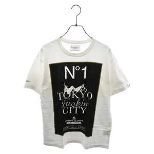 NEIGHBORHOOD ネイバーフッド × HYSTERIC GLAMOUR ヒステリックグラマー フロントプリント 半袖Tシャツ カットソー ホワイト