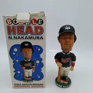 y2829 近鉄バファローズ 中村紀洋 バブルヘッド人形 BOBBLE HEAD N.NAKAMURA プロ野球 現状品 首ふり人形 グッズ