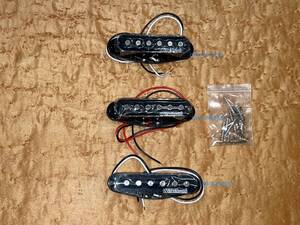 新品 Wilkinson MWHS Flat Polepiece Stratocaster フラット ポールピース Pickup Set Black ウィルキンソン ストラト ピックアップ 逆巻き