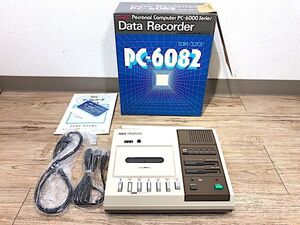 12/032【ジャンク】 NEC データレコーダー PC-6082 DR-320 説明書 付属コード 箱あり Date Recorder