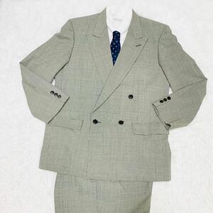 1円〜 美品 Paul Smith ポールスミス セットアップ スーツ ダブルブレスト グレー 紳士服 Mサイズ 高級 激渋 定番 人気 廃盤