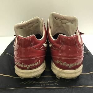 H-3850 元広島東洋カープ 中神拓都さん ミズノ mizuno サイズ不明 スパイク 野球 中古 