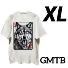 新品 GMTB Tシャツ 白 狼 トランプ LL XL