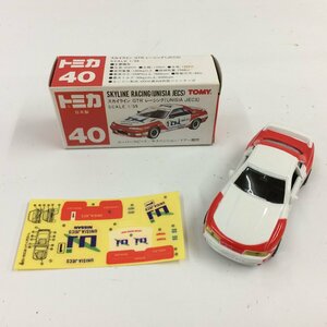 f102□ 【現状品】 １円～ トミカ 日本製 赤箱 20　スカイラインＧＴ－Ｒレーシング（UNISIA　JECS) シール未使用 当時物 絶版