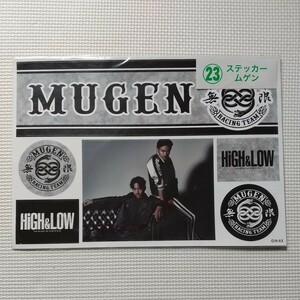 無限 ステッカー HiGH&LOW MUGEN RACING TEAM