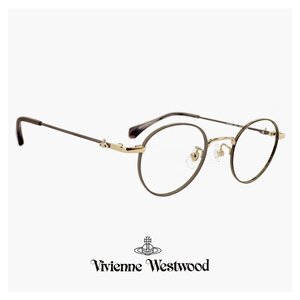 新品 ヴィヴィアン ウエストウッド メガネ 40-0002 c02 45mm レディース 小さめ Vivienne Westwood ラウンド ボストン アジアンフィット