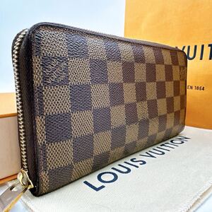 3812【極美品】LOUIS VUITTON ルイヴィトン ダミエ ジッピーウォレット ラウンドファスナー 長財布 ウォレット N60015/VI3008