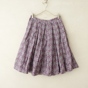 //【定価3万】オールドマンズテーラー R&D.M.Co- *PAISLEY BOX PLEATS SKIRT ペイズリースカート*コットン綿(sk1-2310-478)【70K32】