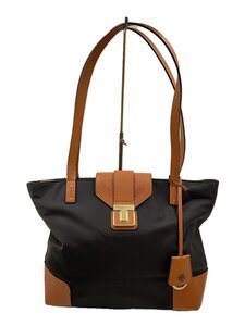 TORY BURCH◆トリーバーチ/ナイロントートバッグ/-/BLK/HST036 06-13/角スレ有//