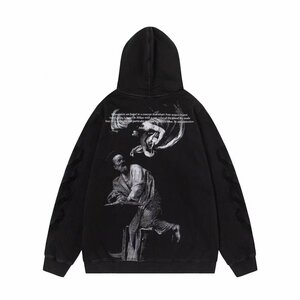 OFF-WHITE オフホワイト St. Matthew Over ヴェトモンス ウェットプルパーカ パーカ ファッション ブラック 中古 M TJ 1