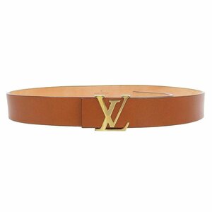 ■ 1円 ～ 正規 中古品 ■ Louis Vuitton ルイヴィトン ■ サンチュール LVイニシャル 30MM M6901 ■ ベルト バックル ブラウン 金 メンズ