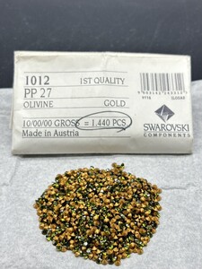 ☆ほぼ未使用 SWAROVSKI スワロフスキー ヴィンテージ ルース 1012 27PP 10gross Olivine オリビン 裸石 グルーデコ R-368