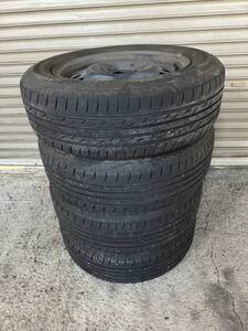 スチールホイール(15インチ 5.5J +40 4H PCD100)　ブリヂストン　ネクストリー　185/65R15　4本セット