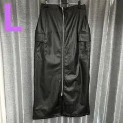 アベイル★新品タグ付き‼︎合皮レザー前ZIPロングスカート♡ZARA.グレイル