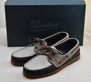 SALE!! パラブーツ paraboot　 BARTH バース 　マルチカラーヌバック　デッキシューズ 　780541-6　 24.5-25cm相当 未使用品　スペイン製