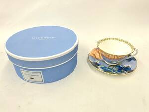 WEDGWOOD カップ&ソーサー 未使用　　BUTTERFLY BLOOM　バタフライブルーム ブルーゆうパック80サイズ　奈良県発（140-57.E-11）I-23　MH