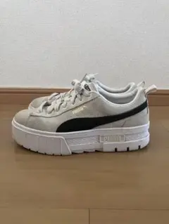 PUMA スエード 厚底スニーカー ベージュ