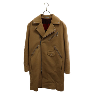 DIOR ディオール RIDERS COAT WOOL CASHMERE カシミヤウール ライダースコート ベージュ 633C317A3183