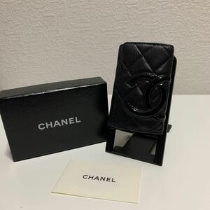 美品　CHANEL シャネル カルボンライン　6連　キーケース　マトラッセ　ブラック 箱付き