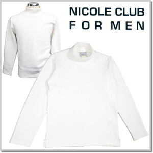 ニコルクラブフォーメン NICOLE CLUB FOR MEN モールバイヤス オフネックプルオーバー 4564-9804-09(WHITE)-46(M) ハイネック