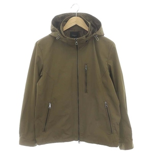 エディフィス EDIFICE Memory Twill Stand Hood BLOUSON ミリタリー フード ジャケット ジップアップ M カーキ /AT ■OS メンズ