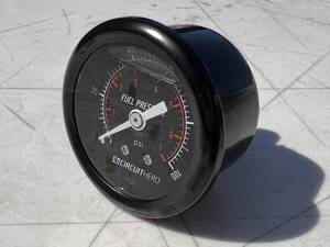 CircuitHero 燃圧計 汎用 in line FUELPRESSURE Gauge 100Psi /7Bar 黒 USDM JDM 燃圧ゲージ 正規輸入品 即納 Ch-FRG-BK