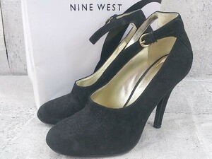 ◇ NINE WEST ナインウエスト ストラップ ヒール パンプス 5 1/5 ブラック レディース