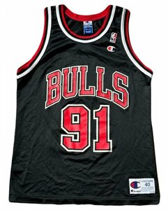 USA製 Champion チャンピオン CHICAGO BULLS シカゴ ブルズ NBA RODMAN ロッドマン 91 ユニホーム /ビンテージ 90s タンクトップ