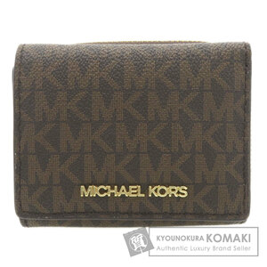 Michael Kors マイケルコース 三つ折り ミニウォレット 二つ折り財布（小銭入れあり） PVC レディース 中古