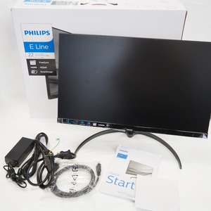 Th568021 フィリップス モニター 液晶ディスプレイ 221E9/11 21.5型(インチ) ブラック系 PHILIPS 美品・中古