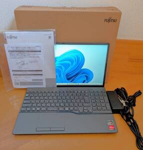 【新品同様】富士通 FMV LIFEBOOK FMVA53F3 AH53/F3 i7 1195G7/メモリ 16GB/SSD 512GB/ブルーレイ/15.6型 光沢/Win11/office付 22年1月製