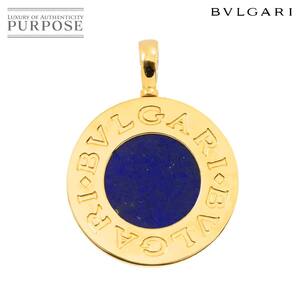 ブルガリ BVLGARI ダブル ロゴ ペンダント トップ ラピスラズリ オニキス K18 YG イエローゴールド 750 スティール Pendant Top 90242493