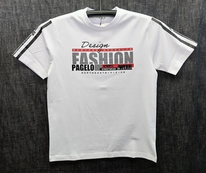 PAGELO：半袖Tシャツ：M寸:白：31-2584-07