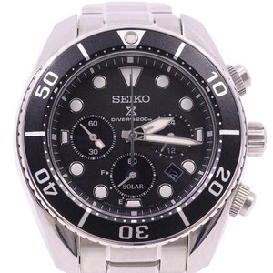 SEIKO セイコー プロスペックス ダイバースキューバ ソーラー クロノグラフ メンズ 腕時計 黒文字盤 SBDL061 / V192-0AD0【いおき質店】