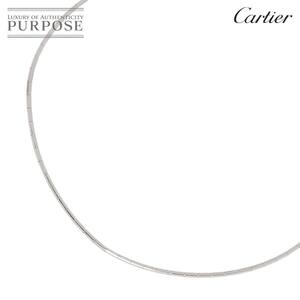 カルティエ Cartier チューブ オメガ ネックレス 36cm K18 WG ホワイトゴールド 750 Tube Omega Necklace 90244884