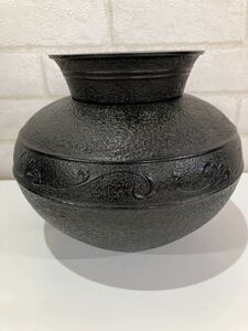 鉄器　照光堂　壺　花瓶　函館発