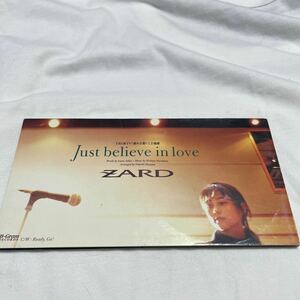 Just believe in love/Ready Go! /ZARD、 坂井泉水、 葉山たけし　8cm 中古　CD