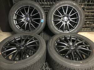 美品weds VELVA SPORTⅡ 7.5j+38 235/50R18 ヨコハマアイスガードiG60 アルファードヴェルファイアエスティマエルグランドCH-RヴェゼルCX-3