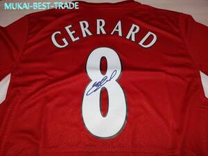 Steven Gerrard（スティーブン・ジェラード）　サイン　イスタンブール2005CL ユニフォーム　【証明書あり】リヴァプール LIVERPOOL