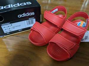 新品未使用 アディダス adidas 15cm サンダル キッズ 子ども 軽量 赤 レッド 乳児 幼児 保育園 幼稚園 海 川 マリン アウトドア