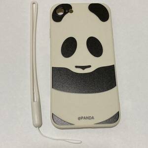 新品 パンダのiphoneケース 7/8/SE2.3用 　パンダの体　かわいい　おしゃれな柄　動物　シリコンケース オフホワイト