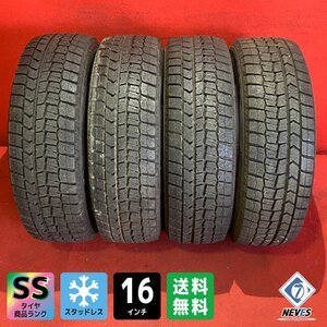 【送料無料】中古スタッドレスタイヤ 195/65R16 DUNLOP WM02 2020年製 9分山～10分山 4本SET【55584698】